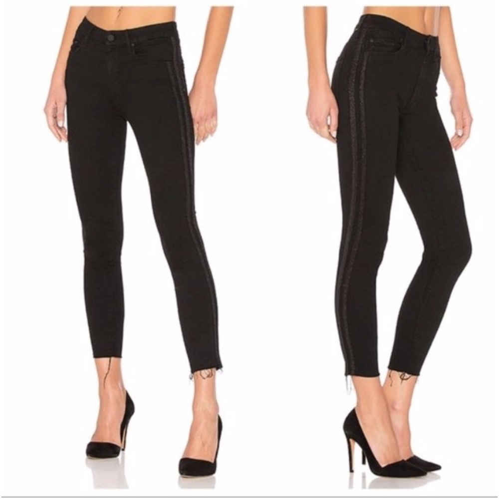 MOTHER HW LOOKER ANKLE FAY WASHED BLACK JEANS, Size 26 Excellent Condition